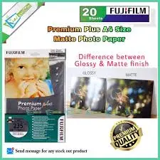 Fujifilm Matte Premium Plus Photo Paper A4 Size 20 Sheets