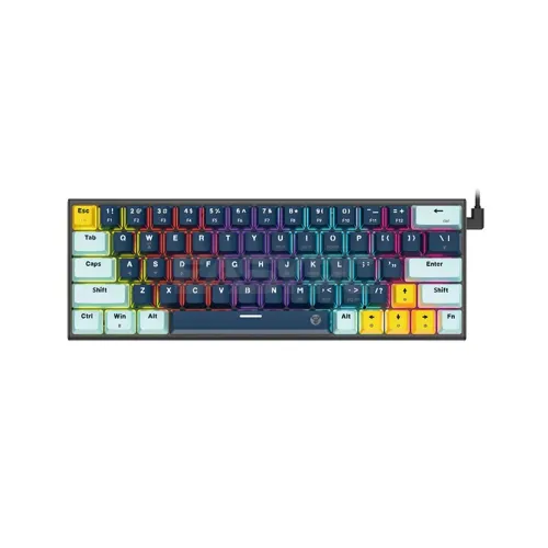 [0011710] Fantech ATOM63 MK874V2 Blue Switch RGB Gaming Mechanical Keyboard