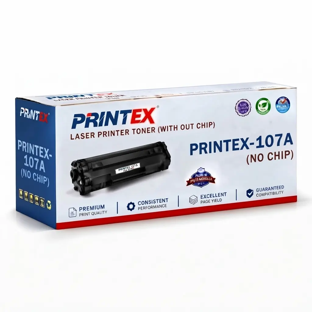 Printex 107A (with Out Chip) Laser Toner,Black