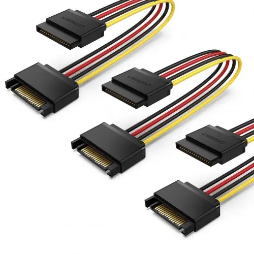[0011976] UGREEN 50718 SATA 15P Male to Female Extension Cable 0.2M