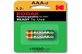 [0008628] KODAK AAA(2 PACK) RECHARGEABLE BATTERY