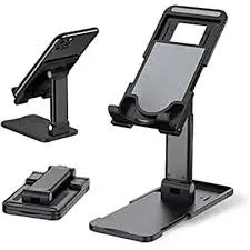 Lifting folding desktop bracket for phones and tablets