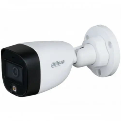 [0000849] Dahua 2MP FUll Time Color Bullet HDCVI Camera 20 MTR IR Distance, Lens 3.6MM (Metal+Plastic)#DH-HAC-HFW1209CP-LED-S2