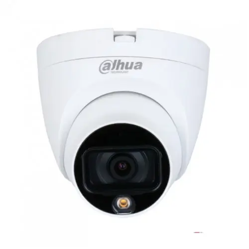 Dahua 2MP Full Time Color Dome HDCVI Camera 20 MTR IR Distance, Lens 2.8 MM (Metal+Plastic)#DH-HAC-HDW1209TLQP-LED-S2