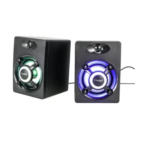 [0008906] T-WOLF S1 RGB 2:0 Wired Black Gaming Speaker