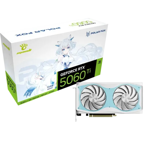 [0008917] Manli Polar Fox GeForce RTX 5060 Ti OC 16GB GDDR7 Graphics Card