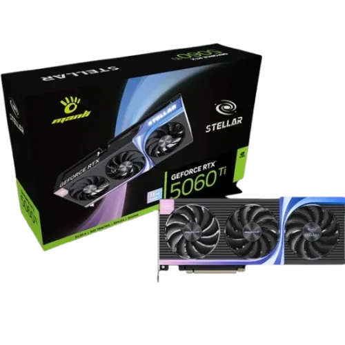 [0008914] Manli Black Stellar GeForce RTX 5060 Ti OC 16GB GDDR7 Graphics Card