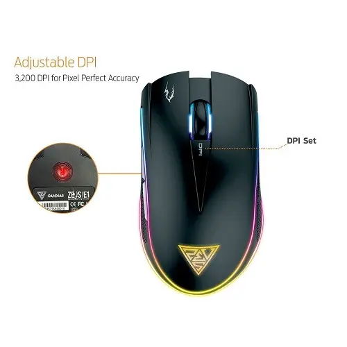 Gamdias ZEUS M1 Wired Optical RGB Gaming Mouse Black 