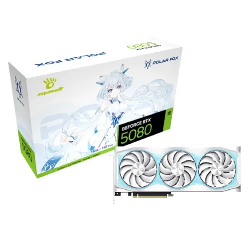 [0008923] Manli Polar Fox V2 GeForce RTX 5080 OC 16GB GDDR7 Graphics Card