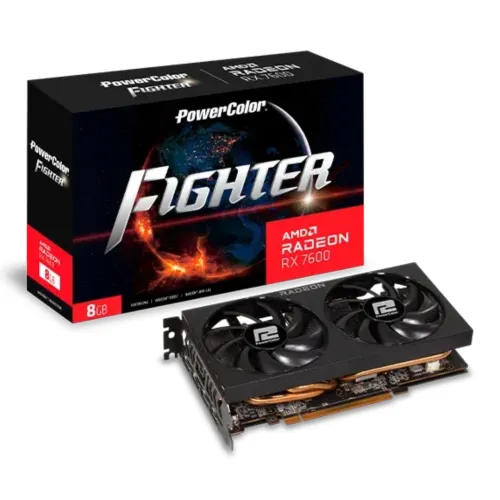 [0012539] PowerColor Fighter AMD Radeon RX 7600 8GB GDDR6 Graphics Card