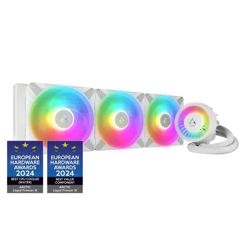 [0009437] Arctic Liquid Freezer III 420MM ARGB Liquid CPU Cooler White 
