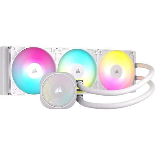 [0012849] Corsair NAUTILUS 360 RS ARGB 360mm Liquid CPU Cooler White 