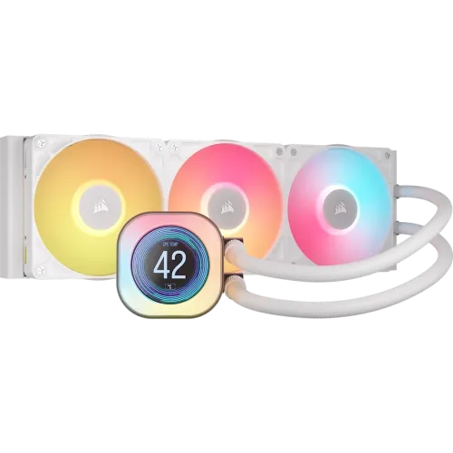 Corsair iCUE LINK TITAN 360 RX LCD 360mm Liquid CPU Cooler White With Display 