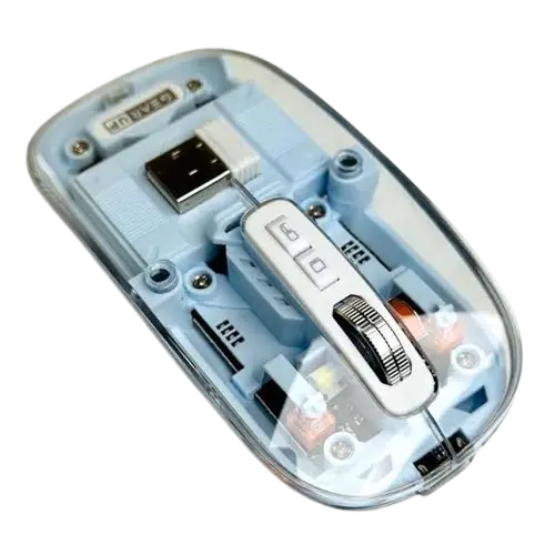 GearUP WM30 Transparent Crystal Magnetic Bluetooth & Wireless Rechargeable Mouse 