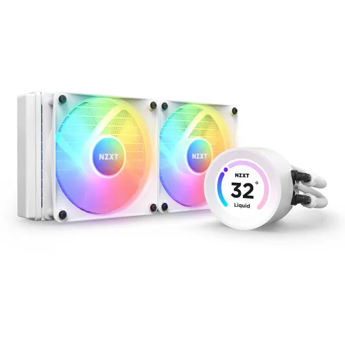 [0012945] NZXT Kraken Elite 240 RGB 240mm AIO Liquid CPU Cooler White with LCD Display 