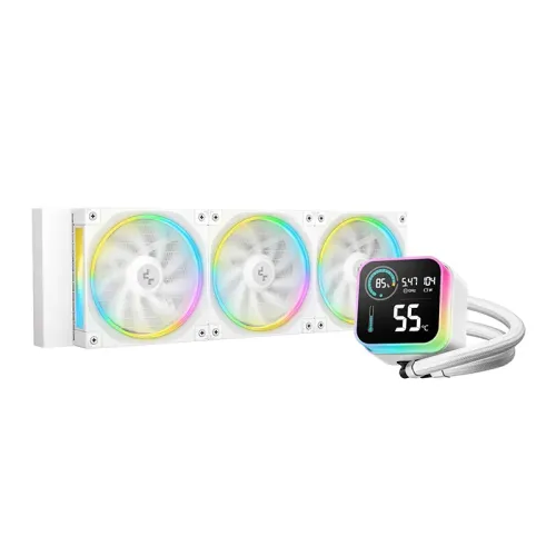 [0013200] DeepCool LQ360 WH ARGB 360mm AIO Liquid CPU Cooler With Display 