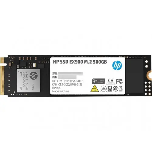 [0000917] HP EX900 M.2 500GB PCIe NVMe Internal SSD