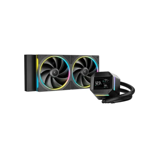 [0013220] DeepCool LM240 240mm ARGB Liquid CPU Cooler With Display 