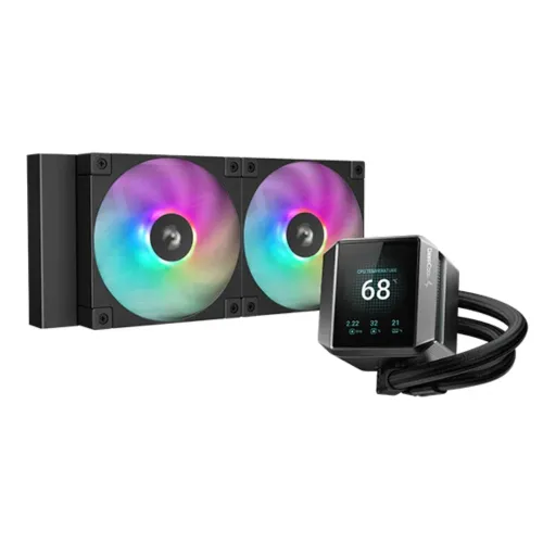 [0009915] DeepCool MYSTIQUE 240 ARGB 240mm Liquid CPU Cooler With Display 