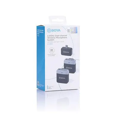 [0000094] Boya BY-M1V4 2.4GHz Dual-Channel Wireless Microphone System For Android Device