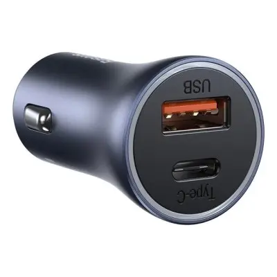 [0013560] Baseus CCJDZ-CX Car Charger With USB C to IP (1M) Cable Black (40W)