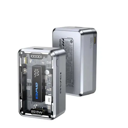 Awei P111K 10000mah Fast Charging Mini Power Bank Grey (22.5W)