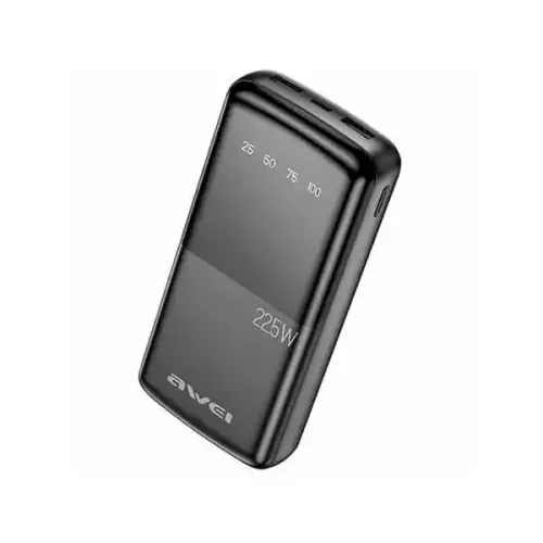 [09634] Awei P13K 20000mah Fast Charging Digital Display Power Bank Black (22.5W)