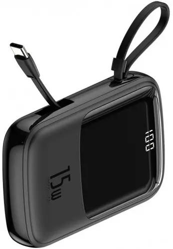 Baseus BS-P1001C Qpow Digital Display 3A 15w 10000mAh Power Bank with Type-C Cable