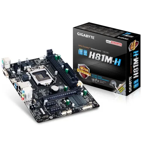 [10619] GIGABYTE GA-H81M-H M.2 4th Gen Micro ATX Motherboard 