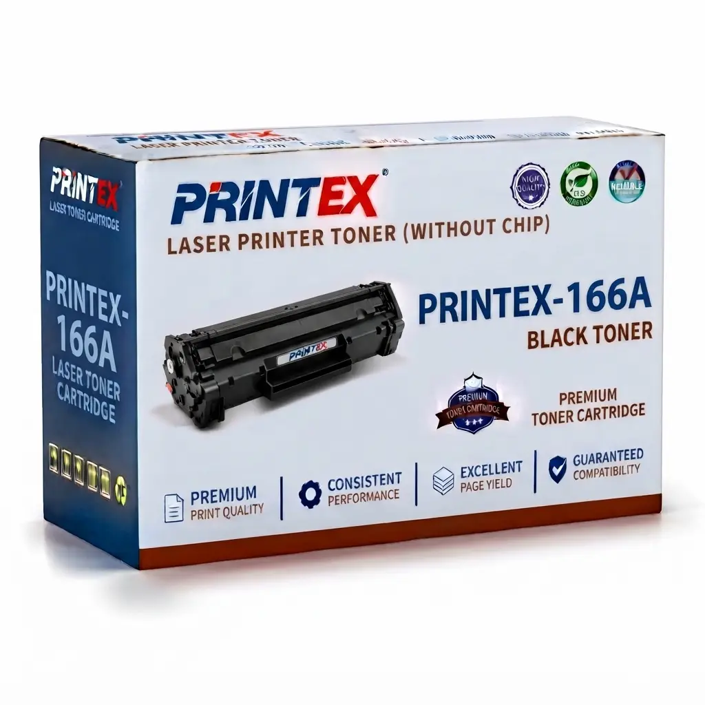 Printex 166A (With Out Chip) Laser Toner,Black