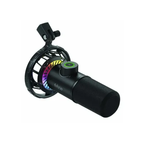 FIFINE K658 RGB USB Dynamic Cardioid Gaming Microphone 
