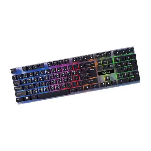 [04828] PC Power L801TA RGB Rainbow Glow Keyboard Black