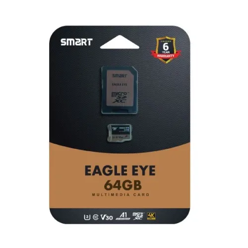 [0013802] Smart Eagle Eye 64GB Micro SDXC UHS-I U3 Class10 Memory Card with Adapter 