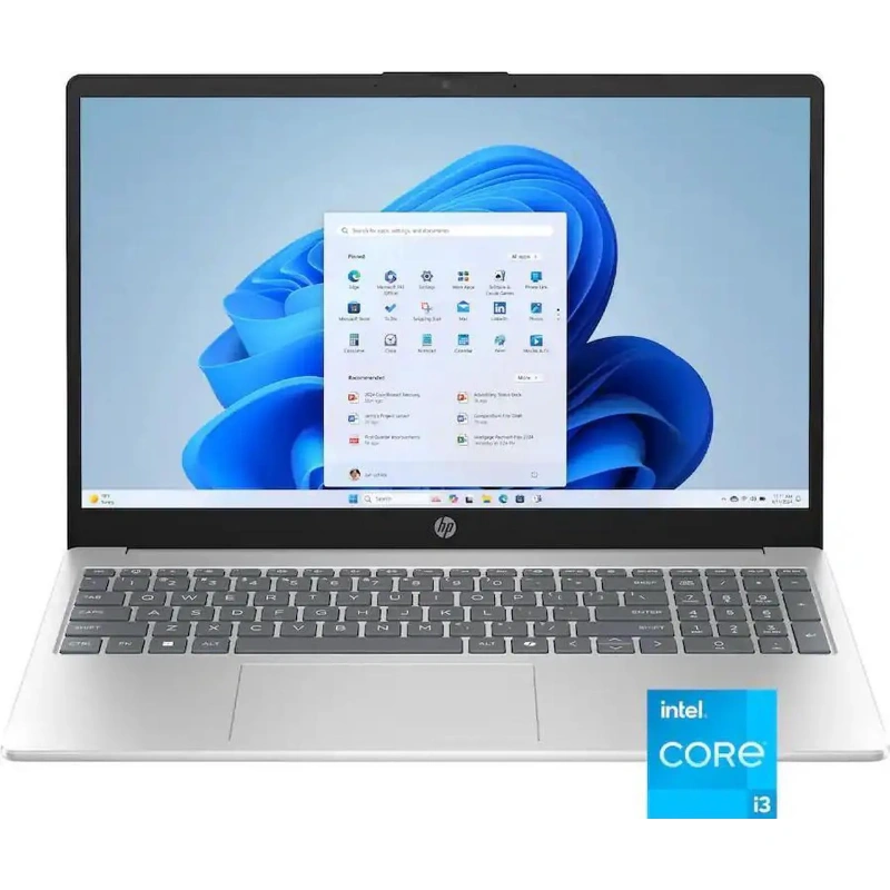 HP 15 Intel Core i3 N305 8GB RAM 128GB UFC 15.6 Inch HD Silver Laptop Model fd0113dx C0CM1UA