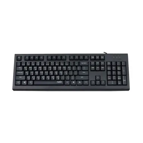 [0000995] Rapoo NK1800 USB Optical Keyboard with Bangla