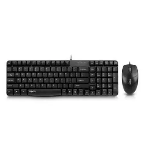 [05241] Rapoo N1820 Combo Wired Optical Mouse & Keyboard