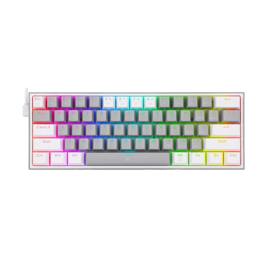 Redragon K617 FIZZ RGB (Red Switch) Gray-White gaming Keyboard