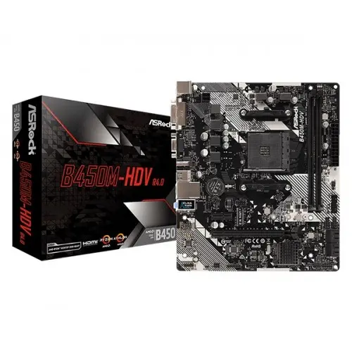 [00533] ASRock B450M-HDV R4.0 AMD Motherboard