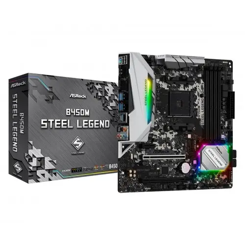 ASRock B450M Steel Legend AMD Micro-ATX Motherboard