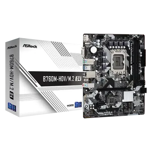 ASRock B760M-HDV/M.2 D4 Micro ATX Motherboard