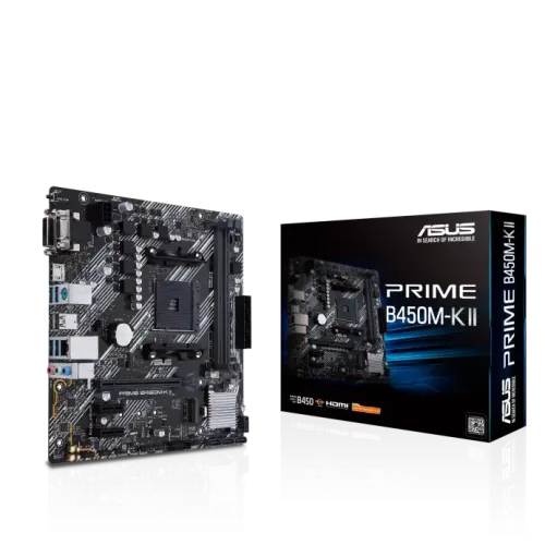 [00595] ASUS PRIME B450M-K II DDR4 AMD AM4 micro ATX Motherboard