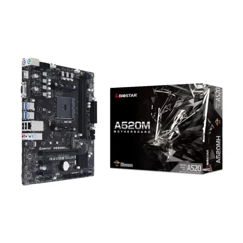 [00976] BIOSTAR A520MH DDR4 AMD AM4 Micro ATX Motherboard