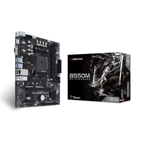 [00978] BIOSTAR B550MH DDR4 AMD AM4 Micro ATX Motherboard