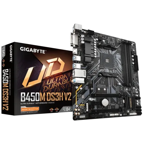 [02561] GIGABYTE B450M DS3H V2 AMD AM4 Micro ATX Motherboard