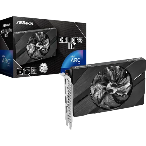 ASRock Intel Arc A380 Challenger ITX 6GB OC GDDR6 Graphics Card 
