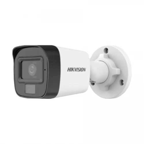 Hikvision 2MP  Smart Dual Light HD Bullet 20 MTR IR Distance, Lens 2.8 MM With Built In Audio (Plastic)#DS-2CE16D0T-LPFS