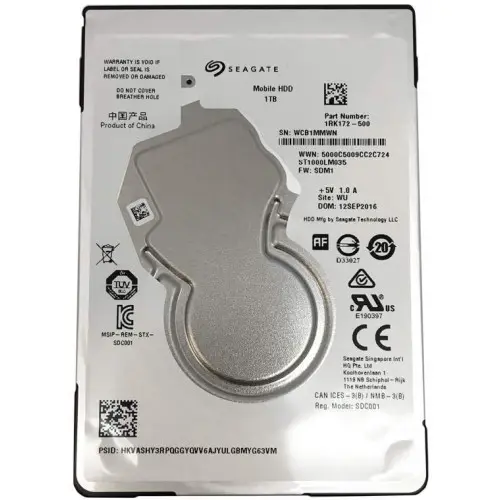 [0001504] Seagate 1TB 2.5 Inch SATA Laptop HDD 