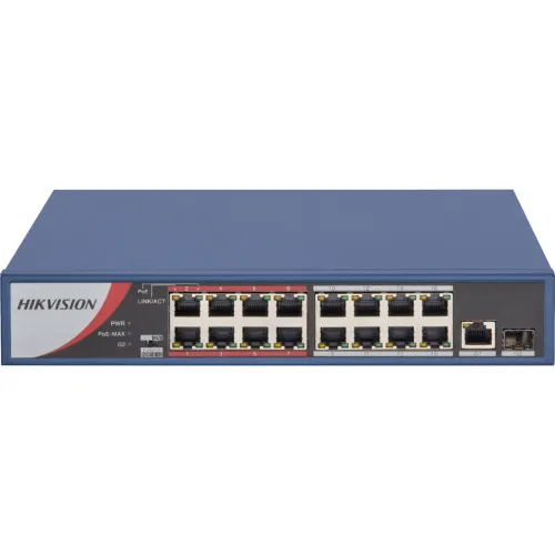 [0001620] Hikvision 16-Port Fast Ethernet Switch With 16-Port POE-60 Watt#DS-3E0318P-E/M(B) 