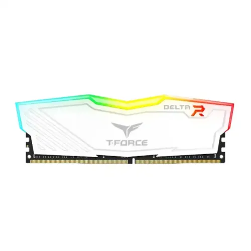 [0001637] TEAM T-FORCE DELTA RGB WHITE 8GB 3200MHz DDR4 Desktop Gaming RAM