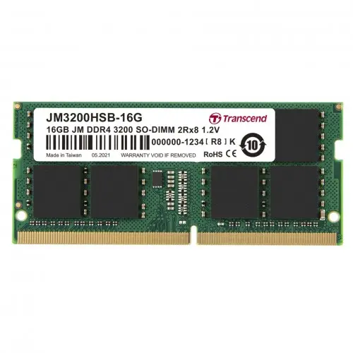 [0001657] Transcend JetRAM 16GB DDR4 3200Mhz SO-DIMM Laptop RAM